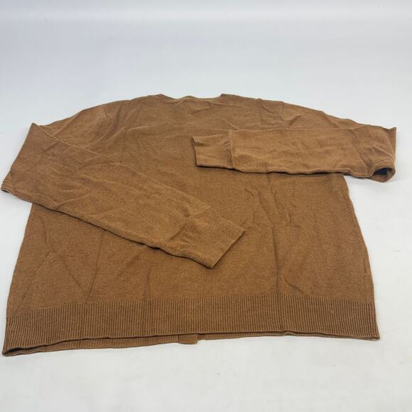 MNG Mango Twinky Wool Blend Knitted Cardigan Caramel Size L Women’s New - Picture 4 of 7